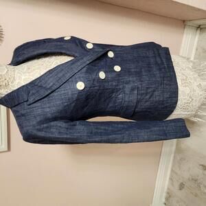 Flawless Loft Petites Denim jean Blazer Jacket 0P